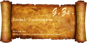 Gedai Zsuzsanna névjegykártya